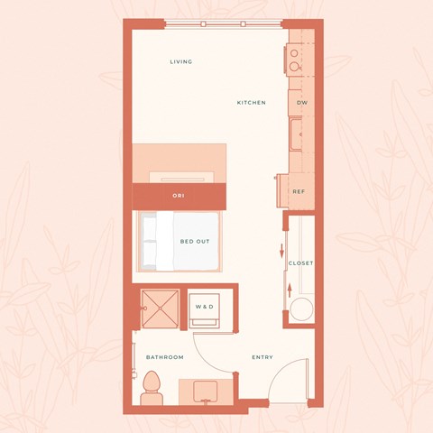 The Warren in Spokane, WA Studio A Floor Plan